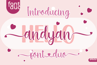 Hello Andyan Duo Font for Creative Web Projects