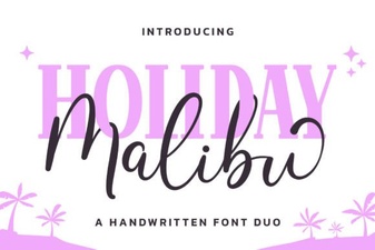 Malibu Holiday Font Pair for Creative Projects